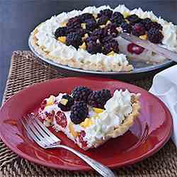 Barb’s Marshmallow Peach Berry Pie