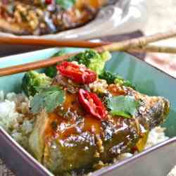 Fish with Lime and Coriander Sauce