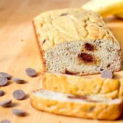 Banana Chocolate Chip Coconut Flour Bread