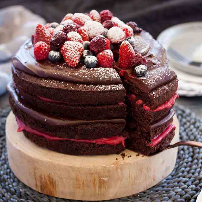 Blackberry Chocolate Cake