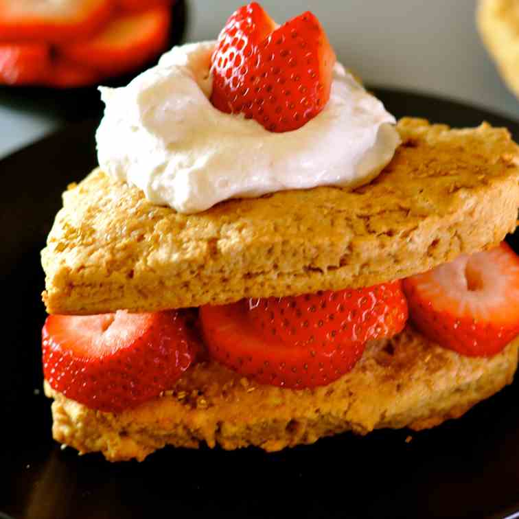 Lemon Scented Scones with Strawberries