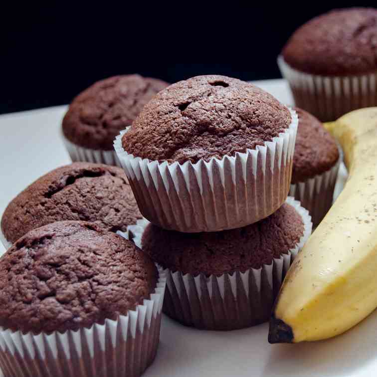 Chocolate Banana Muffins