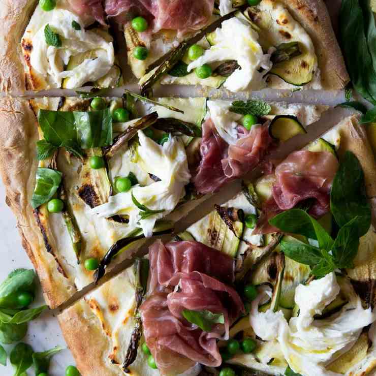 Spring Pizza with Zucchini