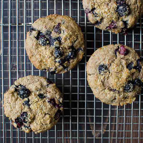 Cinnamon Blueberry Bran Muffins