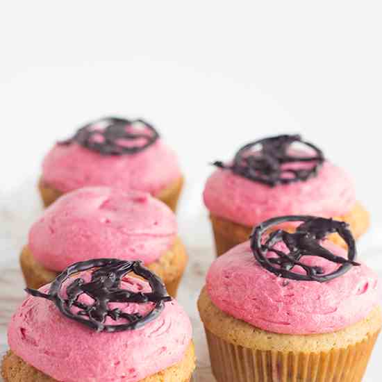 Berry Cupcakes with Berry Frosting