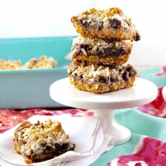 Low Sugar Magic Cookie Bars