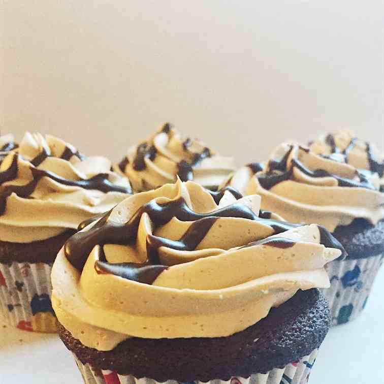 Mocha Fudge Cupcakes