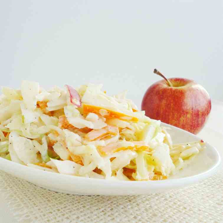 Creamy Apple Cabbage Coleslaw