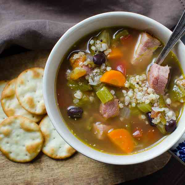 Belly Warming Hatch Chile Ham Soup