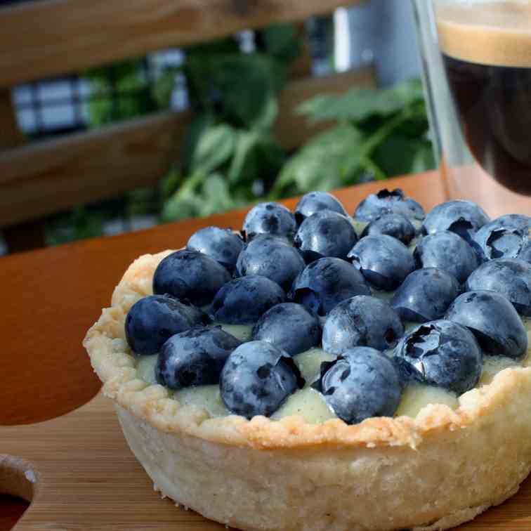 Blueberry White Chocolate Tart