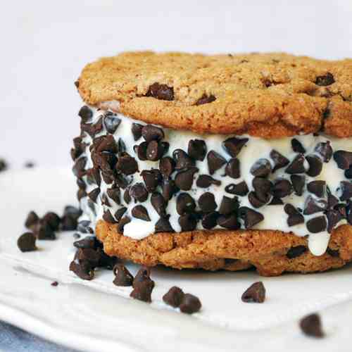 Homemade Chocolate Chip Ice Cream Sandwich