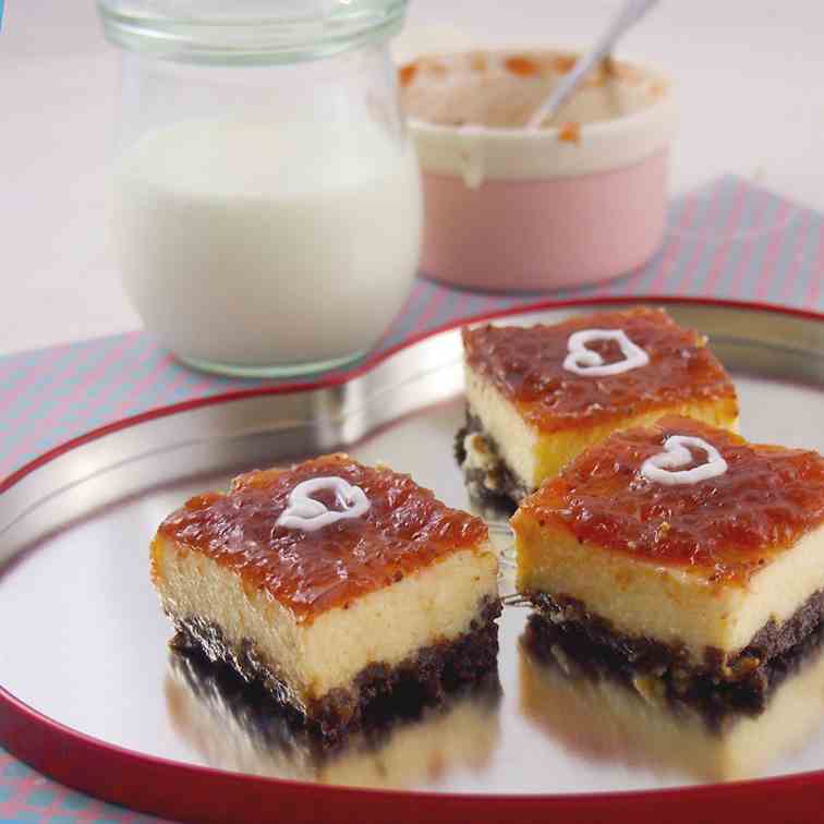White chocolate cheesecake squares