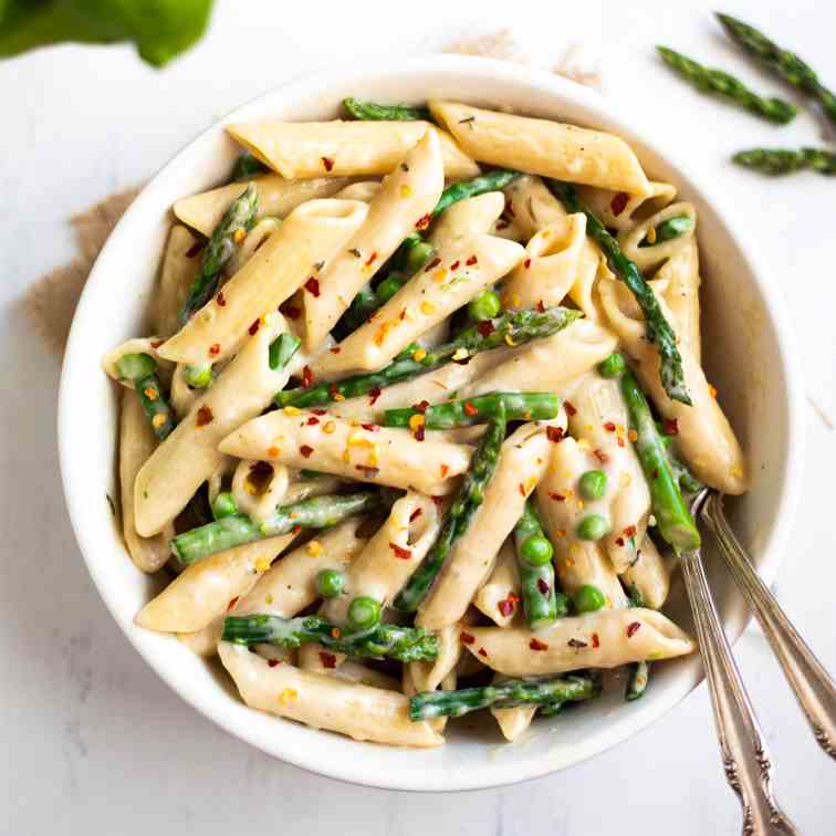 Instant Pot Lemon Asparagus Pasta