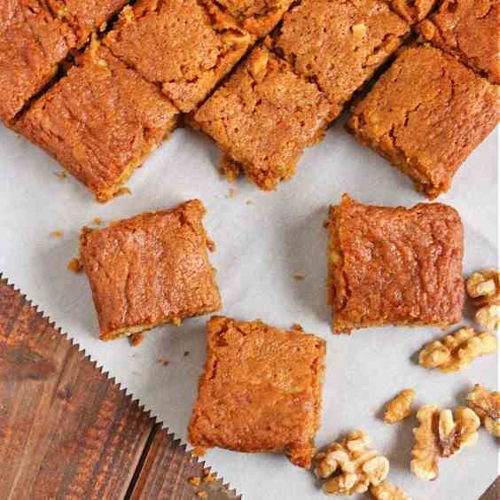 Sticky Maple Walnut Blondies