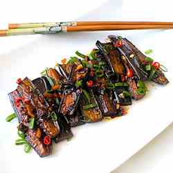 Chinese style Eggplant in Sweet and Spicy
