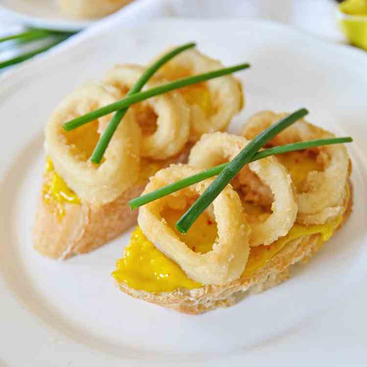 Calamari Sandwiches with Saffron Aioli