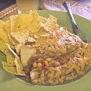 "Cheezy" Soyrizo Enchiladas