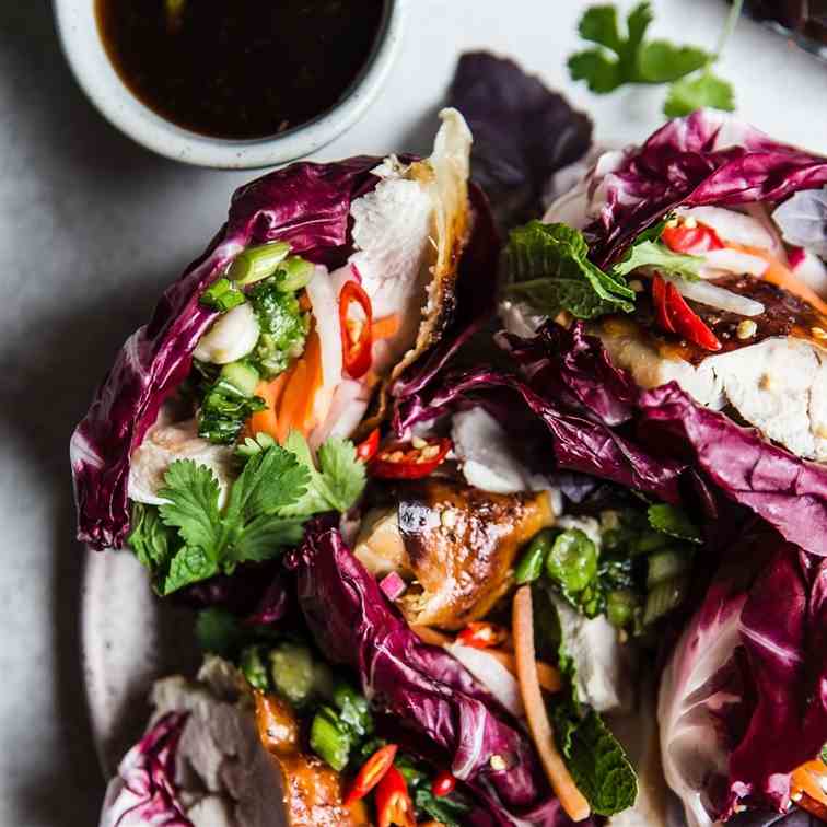 Lemongrass Chicken Lettuce Wrap