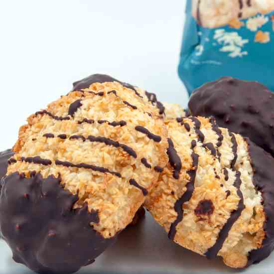 Chocolate Dipped Coconut Macaroons