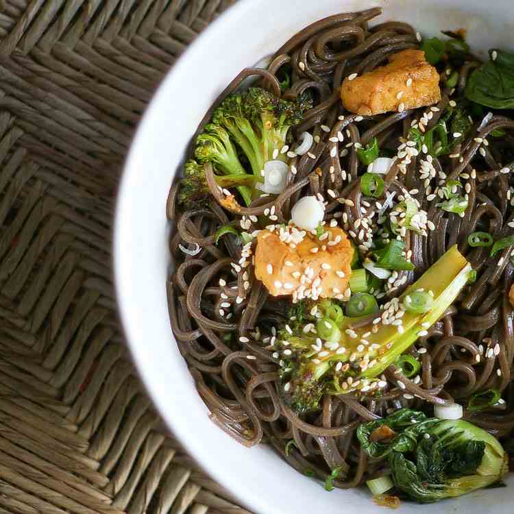 Spicy Buckwheat Soba with Tofu