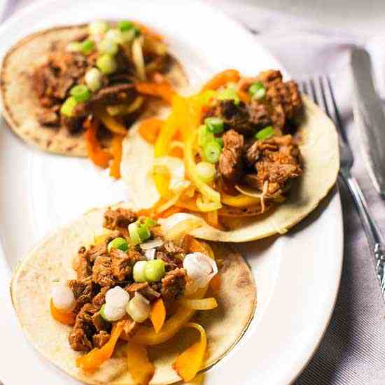 Pulled pork fajitas