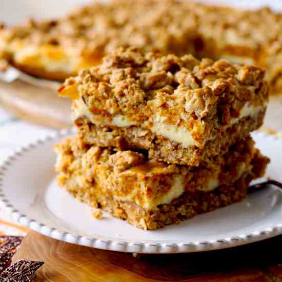 Pumpkin - Cheesecake Swirl Oat Bars