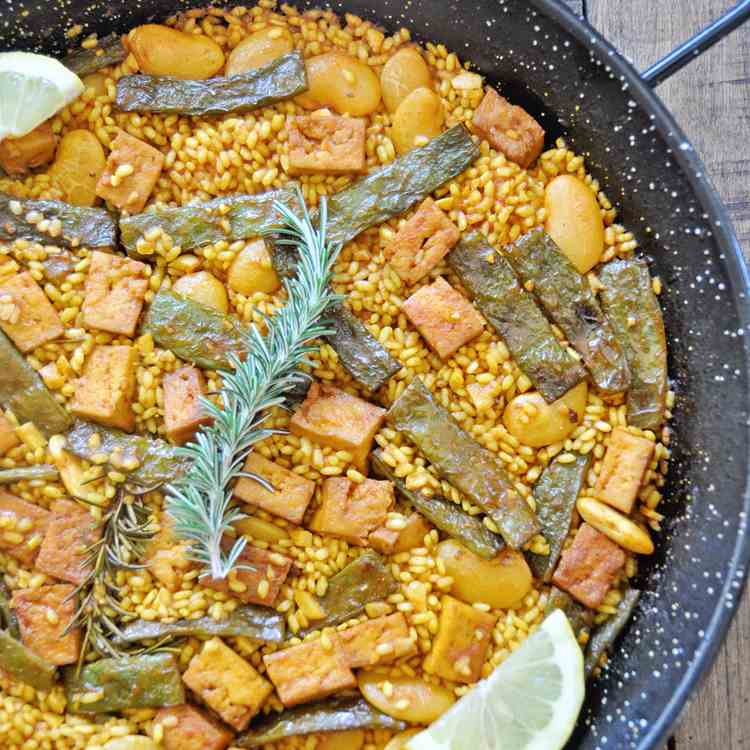 Authentic Spanish Vegan Paella