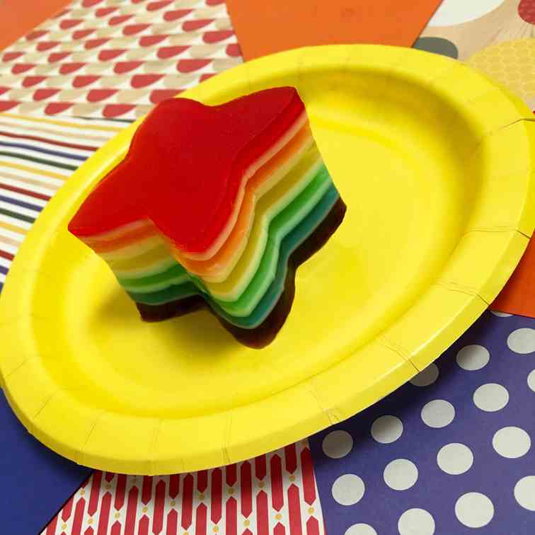 Rainbow Ribbon Jello