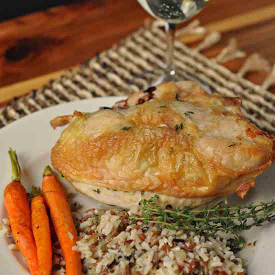 Thyme - Garlic Roast Chicken