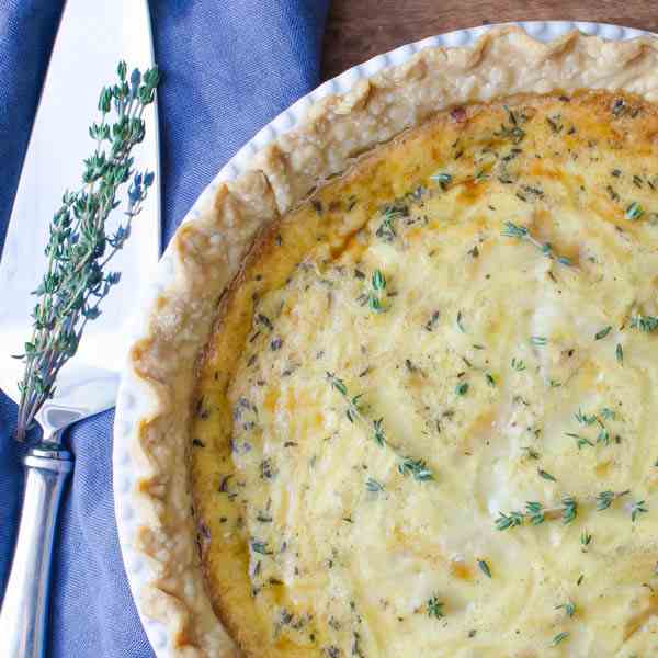 Caramelized Onion and Thyme Quiche