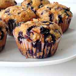 Brown Sugar Coconut Blueberry Muffins