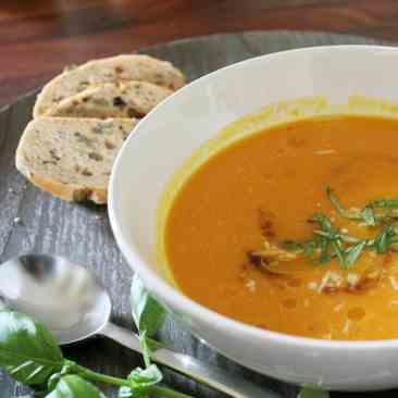 Pumpkin, Acorn Squash & Tomato Soup