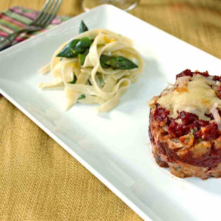 Chicken Parmesan with Fettuccine