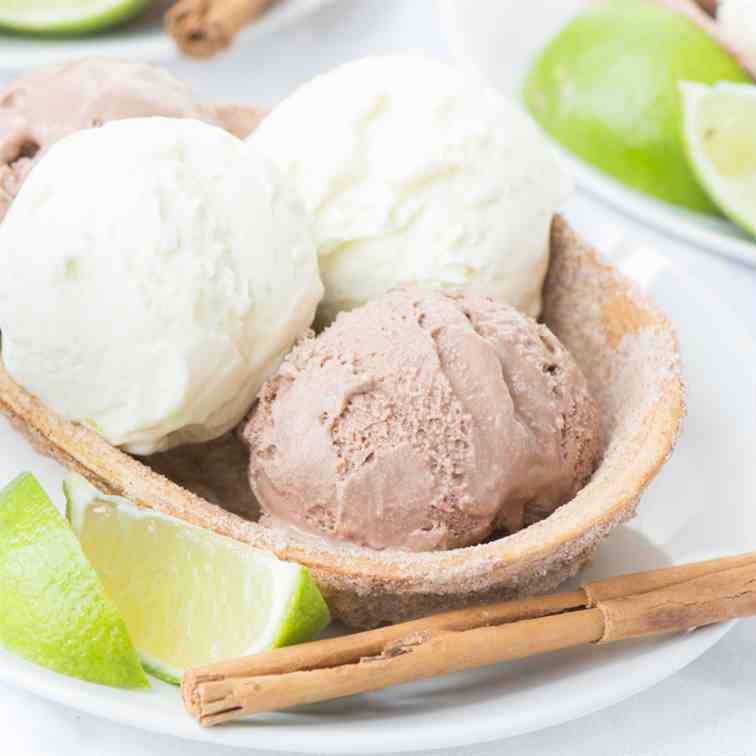 Churro Taco Bowls with Mexican Ice Cream