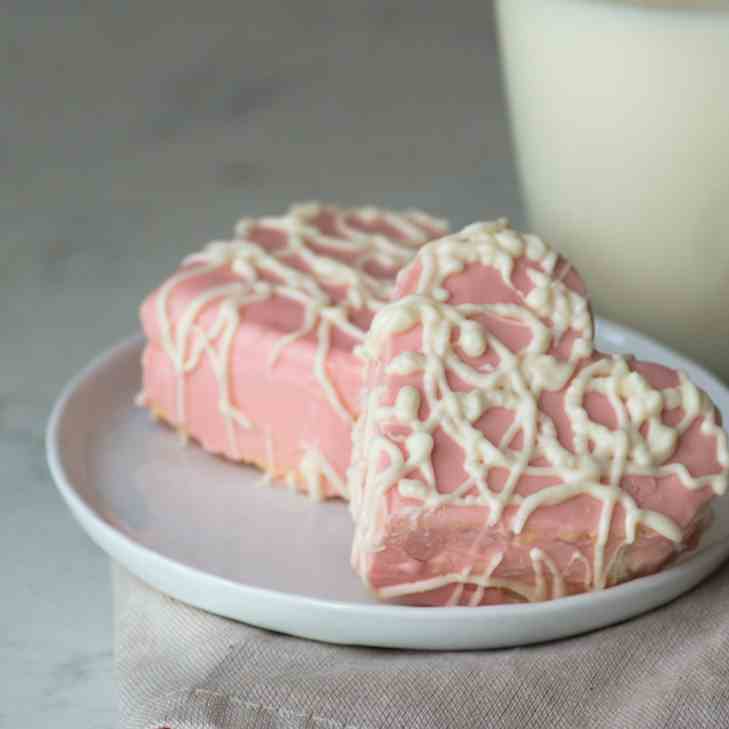 Little Debbie inspired heart cakes