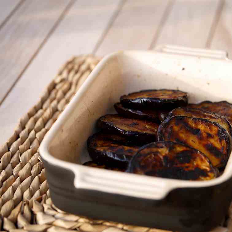 Simple but delicious bbq aubergine