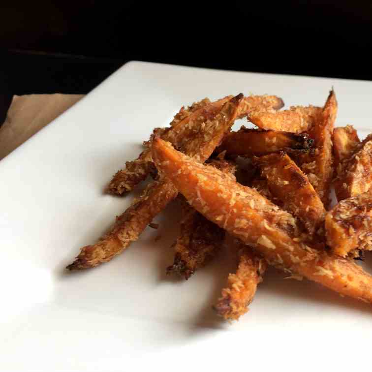 Baked Coconut Cinnamon Sweet Potato Fries