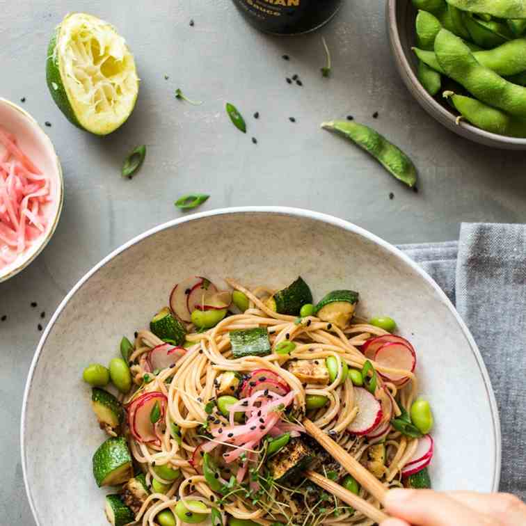 Cold soba noodles