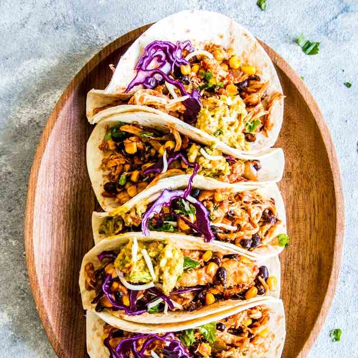 Southwestern Crockpot Chicken Tacos