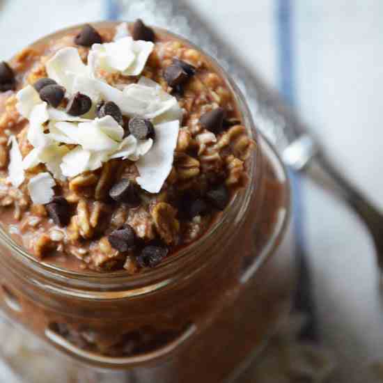 Chocolate Coconut Overnight Oats