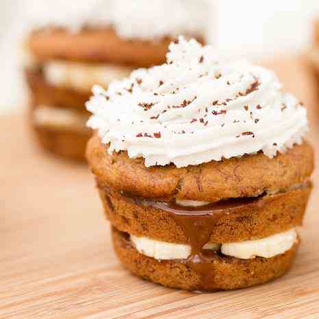 Vegan banana coconut cupcakes