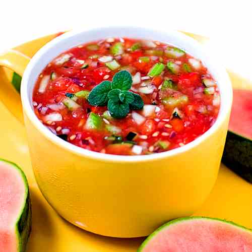 Watermelon gazpacho