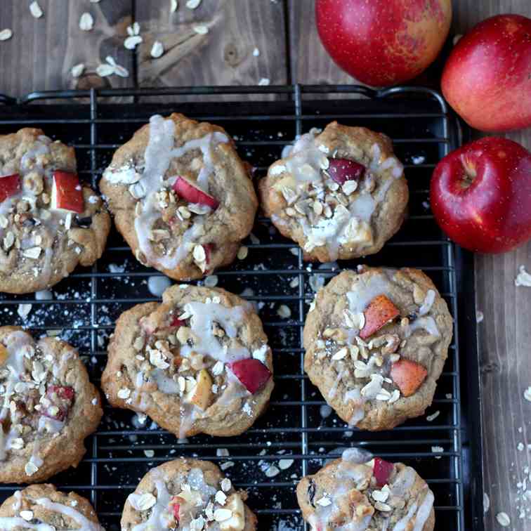 Sweet Glazed Apple Cookies 