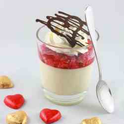 Panna Cotta with Strawberry Gelee