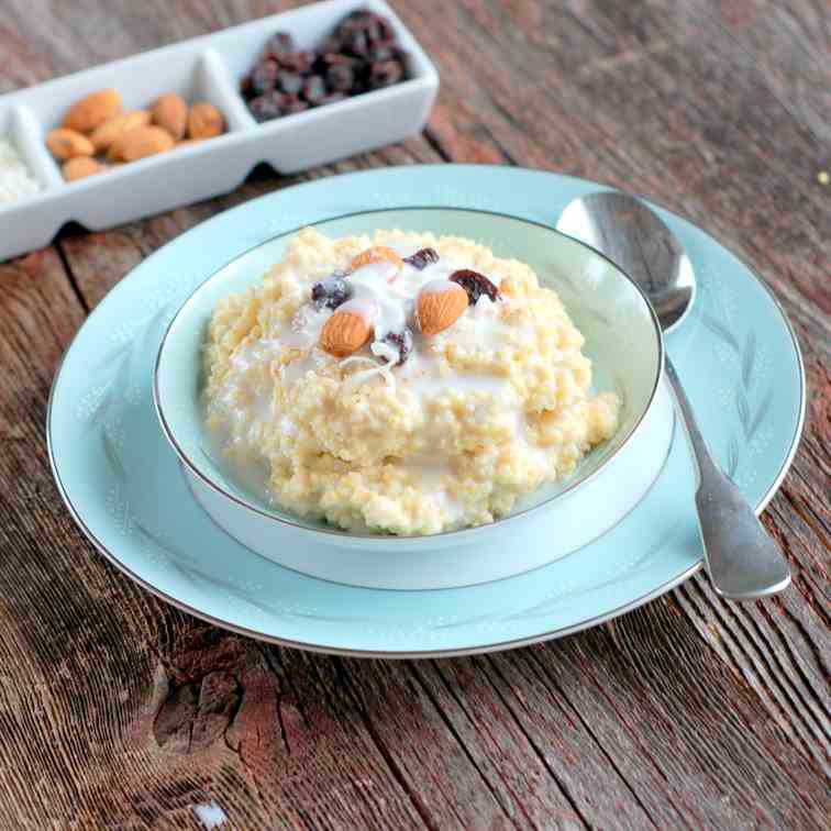 Coconut Millet Breakfast Porridge