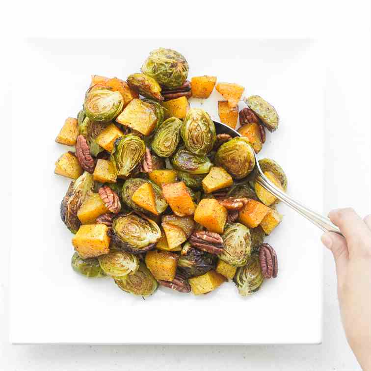 Maple Roasted Brussels Sprouts and Buttern