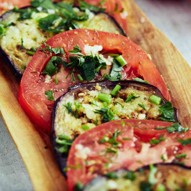 Marinated Eggplants and Tomatoes