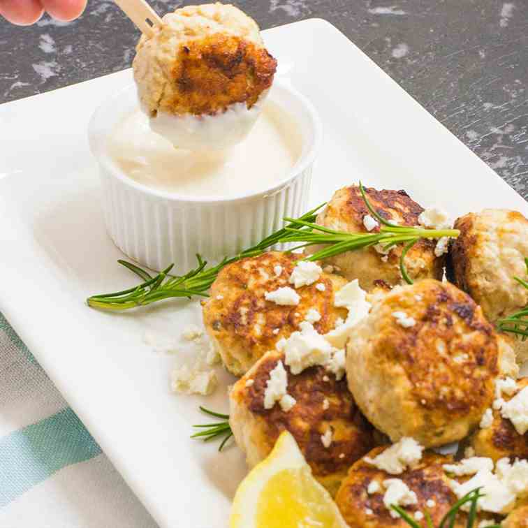 Chicken Feta Meatballs - Low Carb