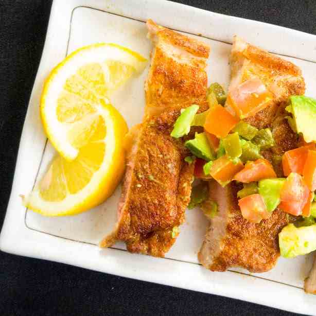 Chili Lime Pork Chop with Avocado Salsa