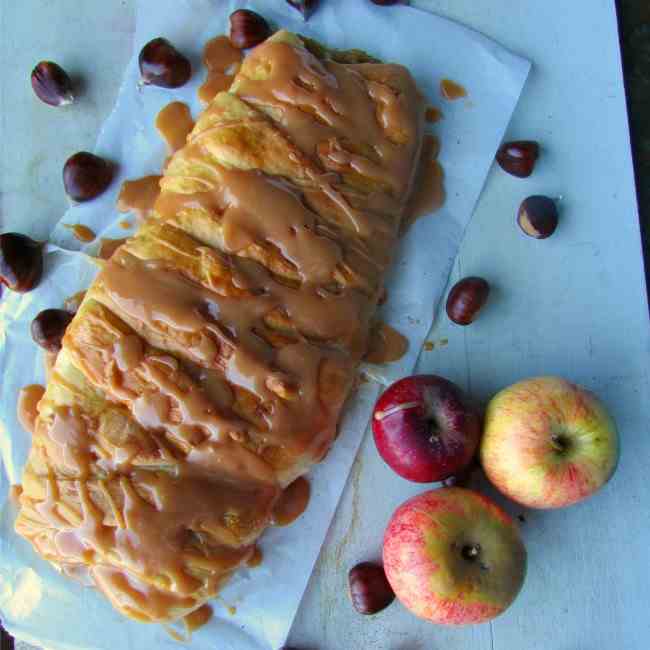 Salted Caramel Apple Butter Chestnut Braid